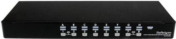Produktbild StarTech 16 Port 1HE USB VGA KVM Switch mit OSD zur Rack-Montage - 16-fach Rackmount KVM Umschalter - Schwarz
