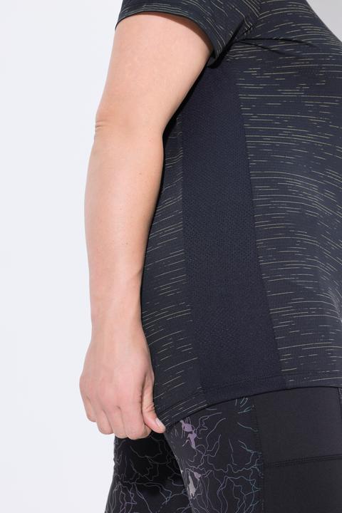 Produktbild Ulla Popken Funktionsshirt, Mesheinsätze, V-Ausschnitt, Halbarm (56)