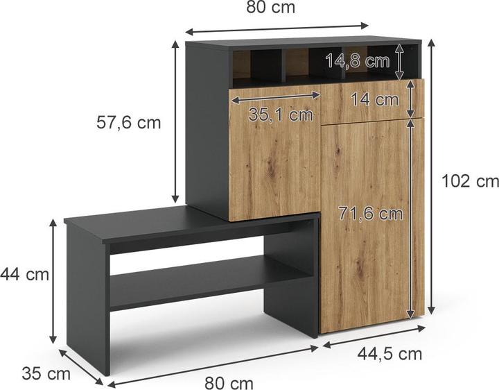 Produktbild Vicco Selena (125 x 35 x 102 cm)