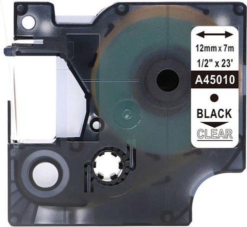 Rillstab Ruban d'écriture O45010 Noir, Transparent (1.20 cm, Noir, Transparent)