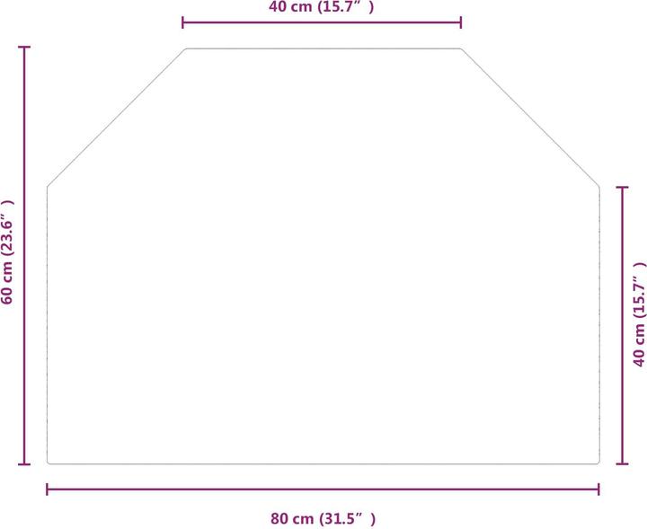 Produktbild vidaXL Feuerstelle Glasplatte (60 cm)