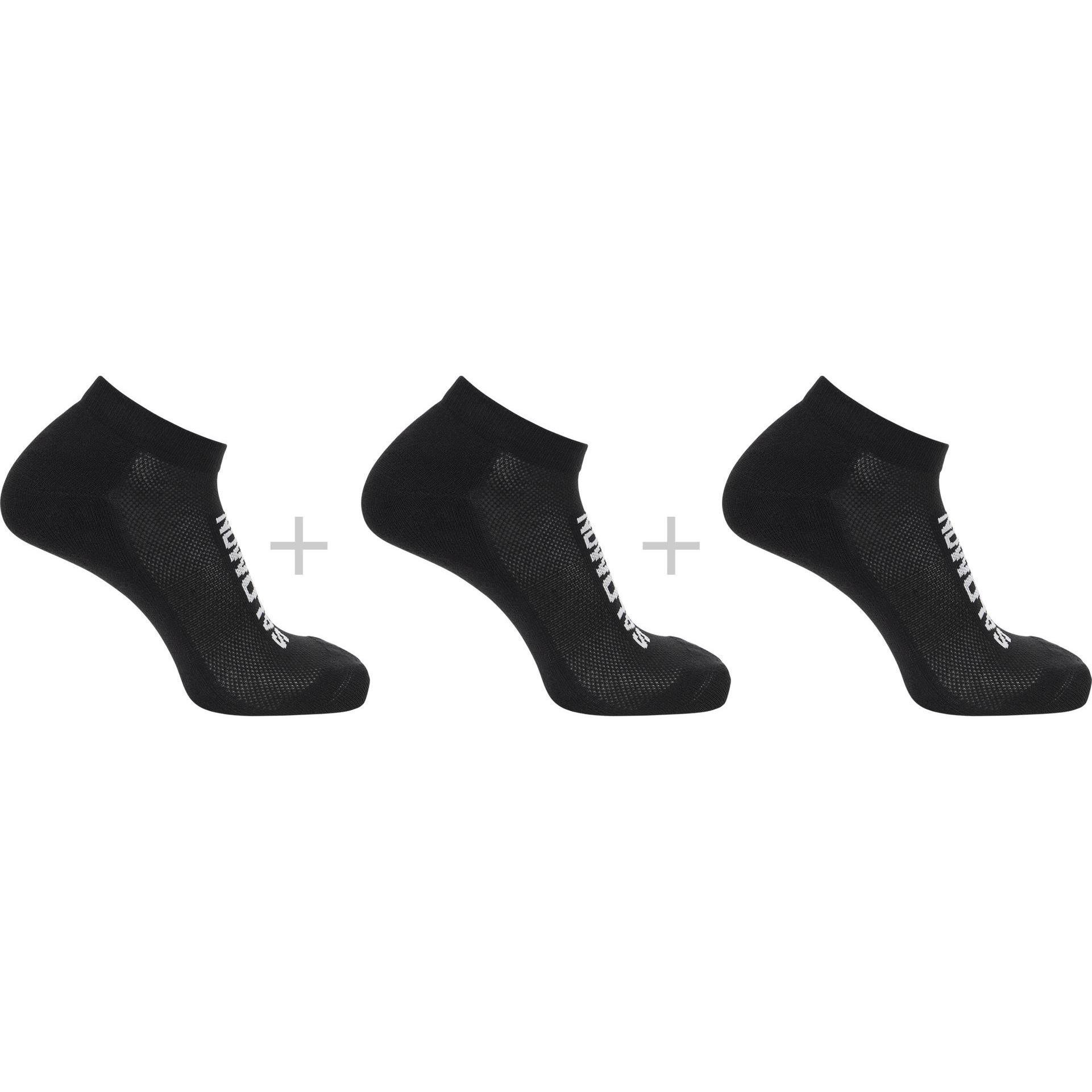 Salomon, Herren, Socken, Everyday Low 3p, Schwarz, (3er Pack, 36 - 38)