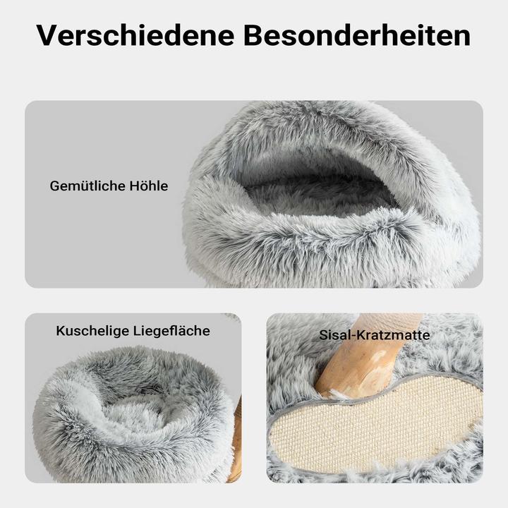 Produktbild Fudajo Designer-Kratzbaum (80 cm, Grau, Creme)