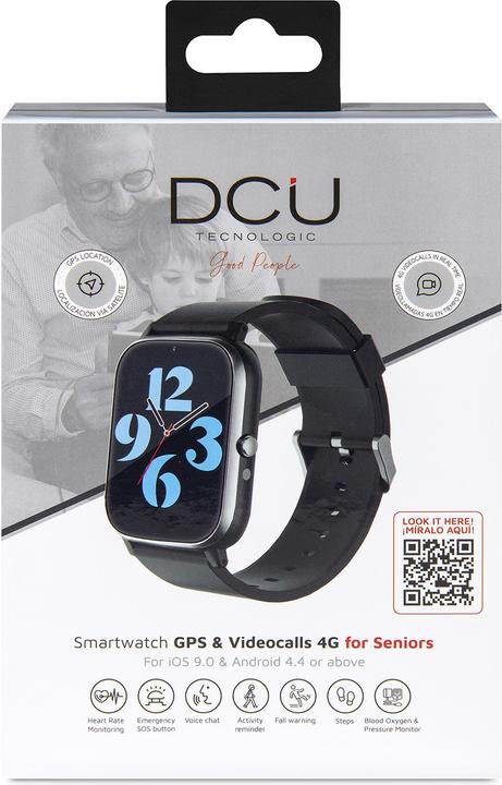 Immagine prodotto DCU Tecnologic Smartwatch Senior con GPS e videochiamate 4G con display IPS da 1,69 pollici impermeabile IPX6 (26 mm, 4G)