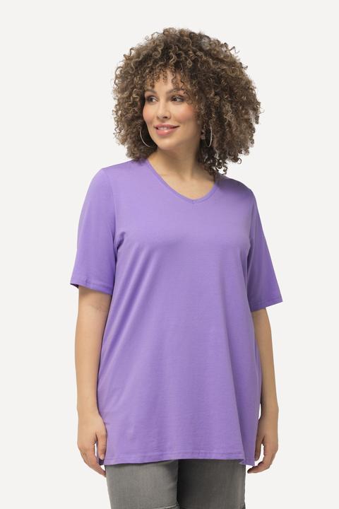 Produktbild Ulla Popken T-Shirt, A-Linie, V-Ausschnitt, Halbarm (58)