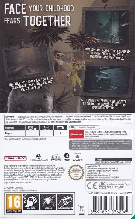Productafbeelding Bandai Namco Little Nightmares III (Switch, Engels)
