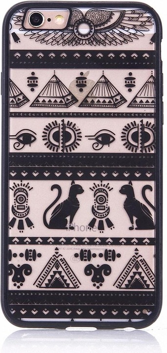Produktbild König Design Apple iPhone 7 Handy Hülle Mandala Case Motiv Cover Ägyptische Zeichen Schwarz (Apple iPhone SE (2nd Gen), Apple iPhone 7)
