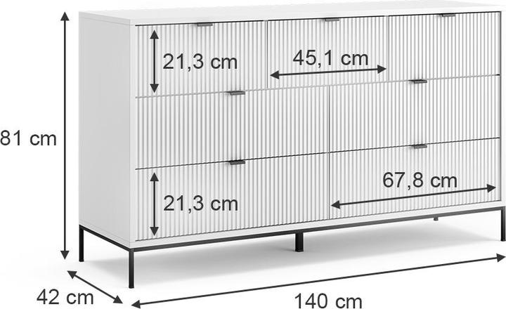 Actual product image Vicco Eliza (140 x 42 x 81 cm)