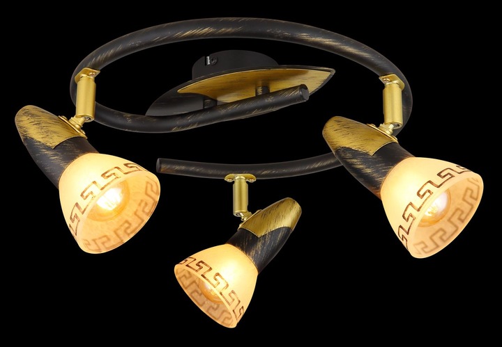 Produktbild Globo Strahler NOVARA, gold patiniert, 5449-3 (E14)
