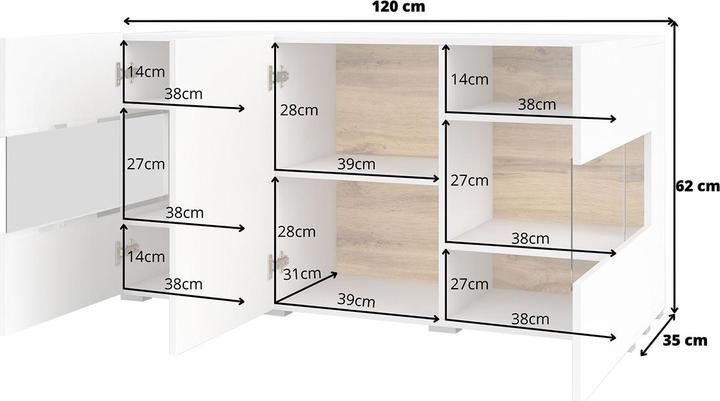 Image du produit Petits-Meubles Glora (120 x 35 x 62 cm)