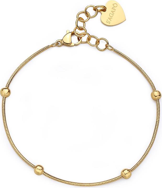 Actual product image Sagapo S'Agapµ - Chunky SHK54 delicate gold-plated bracelet