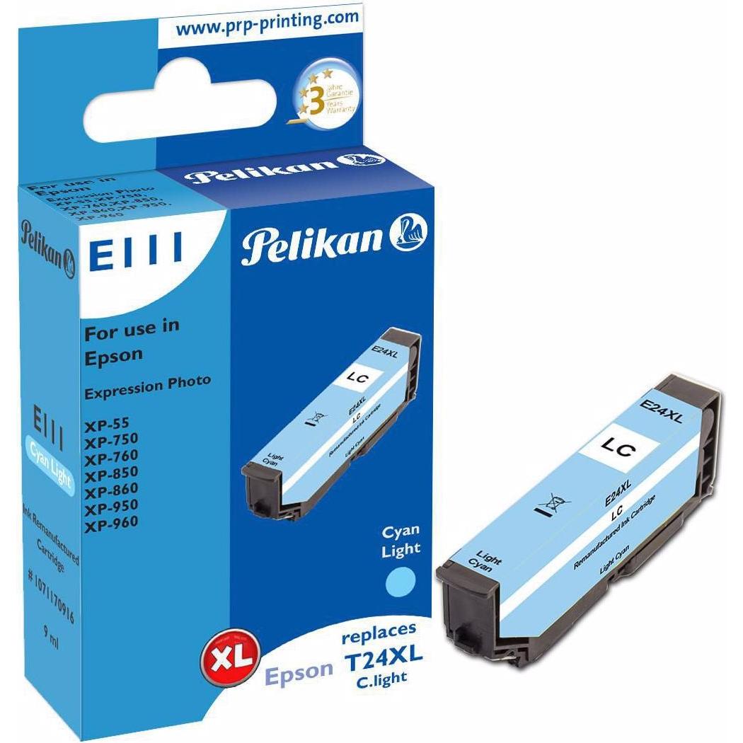 Pelikan, Druckerpatrone, Tinte Epson T24XL Light Cyan (LC)
