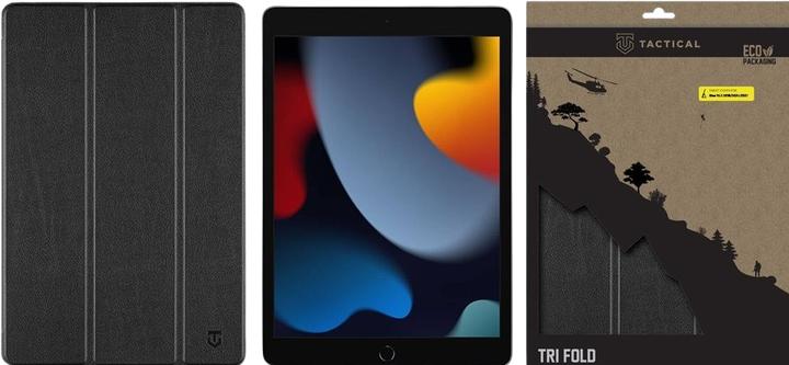 Productafbeelding Source iPad 10.2 Tri Fold Case Zwart (Apple iPad 2019 (7e generatie), Apple iPad 2020 (8e generatie), Apple iPad 2021 (9e generatie))