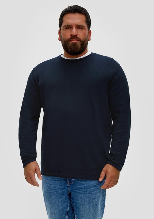 Produktbild s.Oliver Strickpullover Strickpullover mit Rundhalsausschnitt (4XL)