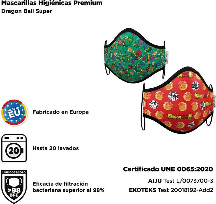 Produktbild My Other Me Hygienische Maske 2 Stück Dragon Ball (2 x)