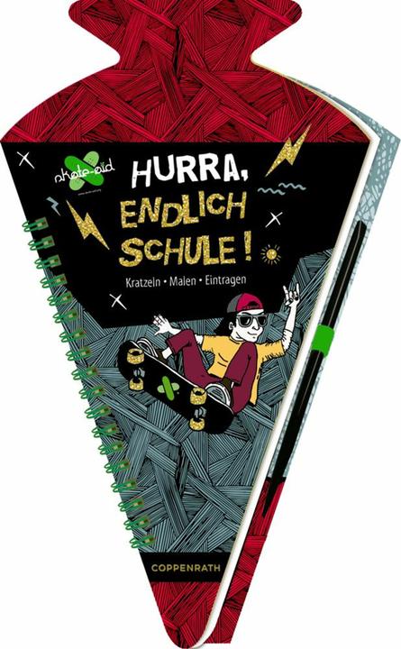 School cone scratch book