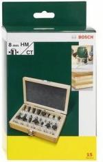 Produktbild Bosch Zubehör HM-Fräser-Set mit 8 mm Schaft, 15-teilig
