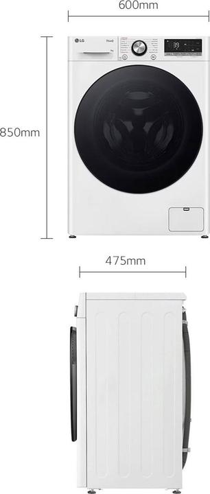 Actual product image LG F2V7SLIM9 (9 kg, Left)