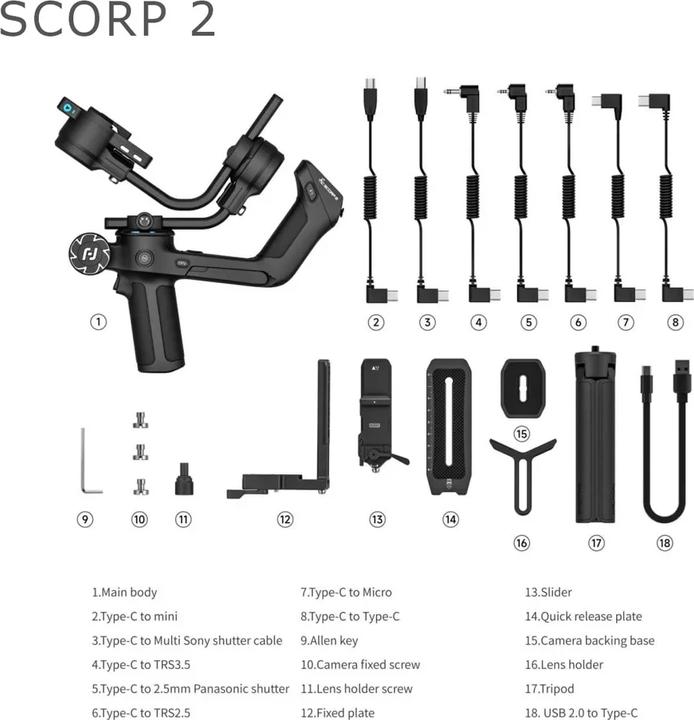 Produktbild Feiyu Scorp 2 (Systemkamera, Spiegelreflexkamera, 2.50 kg)