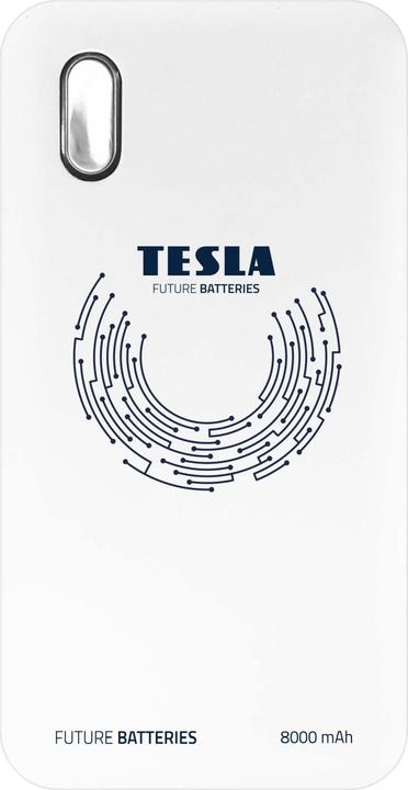 Actual product image Tesla QI kabellose Powerbank (weiss)