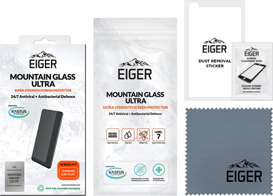 Actual product image Eiger Mountain Glass Ultra (1 Piece, Samsung Galaxy S21 FE)