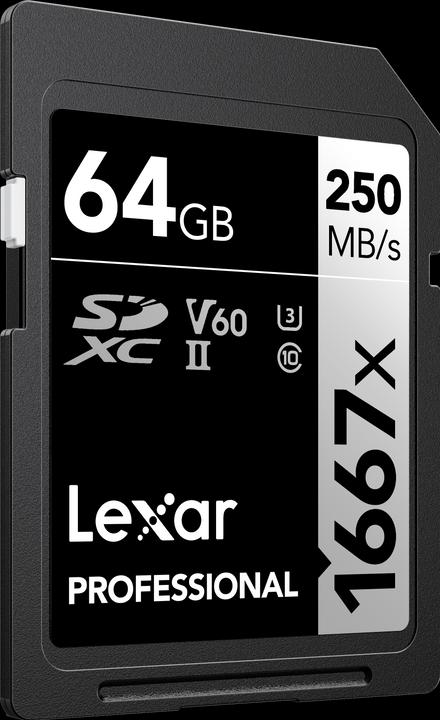 Produktbild Lexar Professional 1667x (64 GB, SDXC, U3, UHS-II)