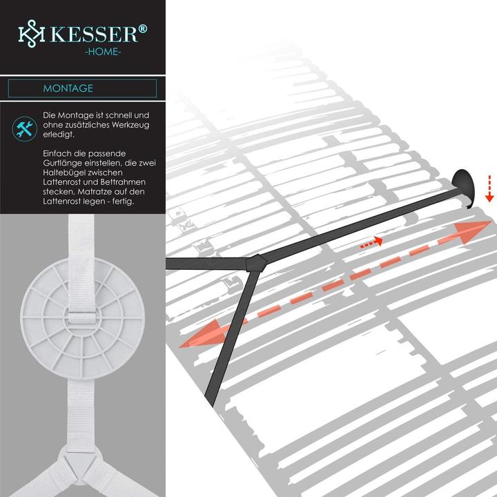 Produktbild Kesser Bettschutzgitter Dunkelgrau 180x42 cm (1er Pack)