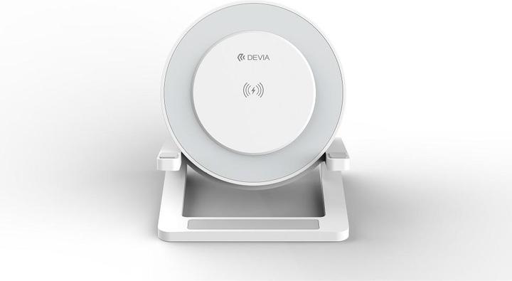 Image du produit Devia Enceinte Bluetooth IM-3 avec chargeur sans fil 15W et blanc clair