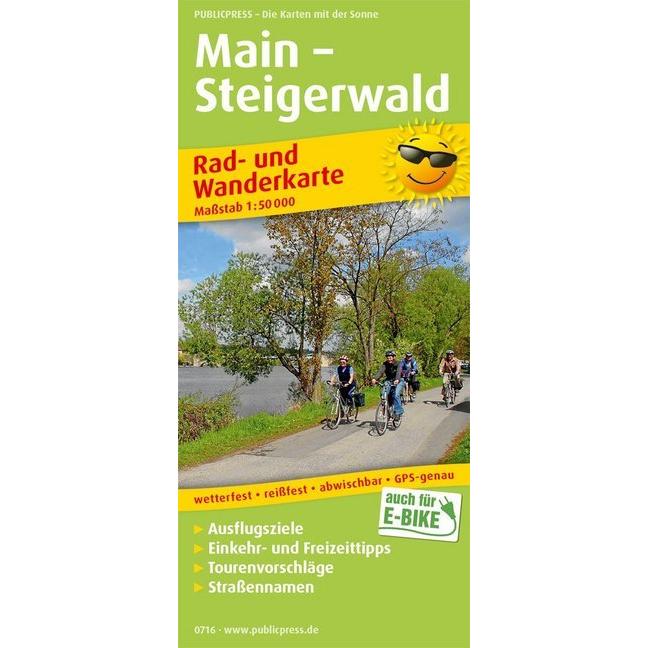 PUBLICPRESS Rad- und Wanderkarte, Landkarte