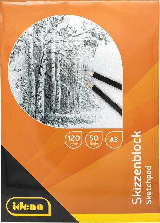 Actual product image Idena Sketchpad 120g DIN A3 50 sheets (A3, Plain)