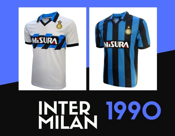 Produktbild Score Draw Inter Mailand 1990 Retro Trikot FC Internazionale Milano 1990 Vintage Shirt (S)
