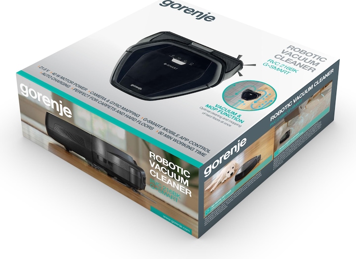 Actual product image Gorenje Small appliances RVC 216BK SW SAUG WIPING ROBOT 21.6V (Robot vacuum)
