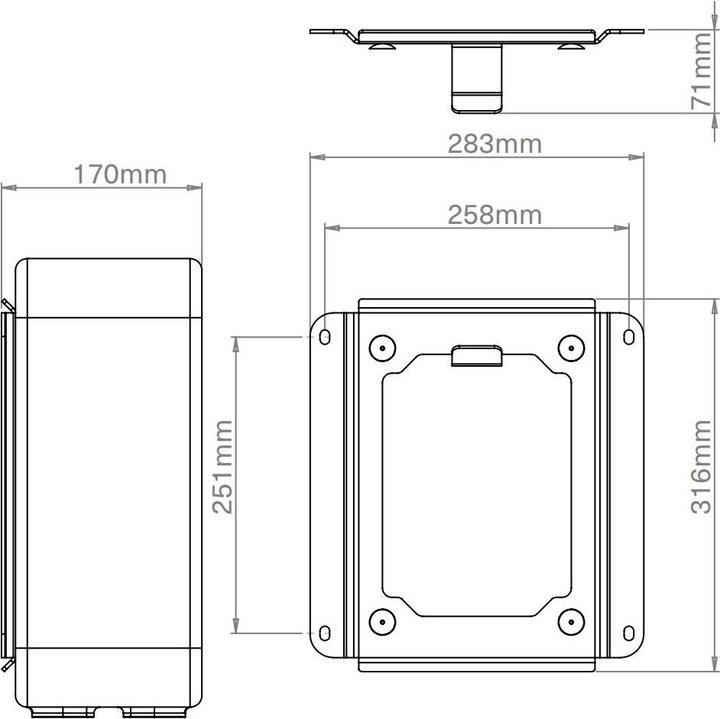 Produktbild Mountson MS71B - Premium Wandhalter für Sonos Sub (Wandmontage, Nicht beweglich)