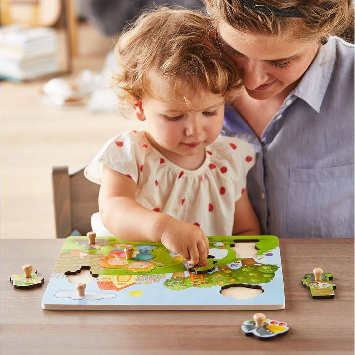 Image du produit Haba Puzzle de préhension Verger (8 pièces)