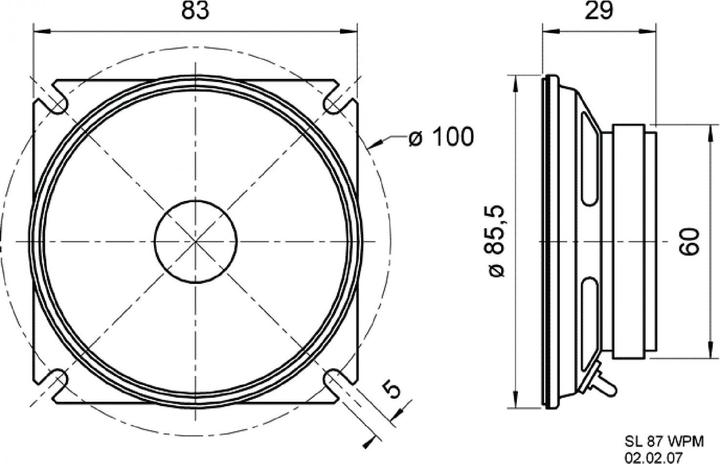 Actual product image Visaton Full range loudspeaker SL 87 WPM