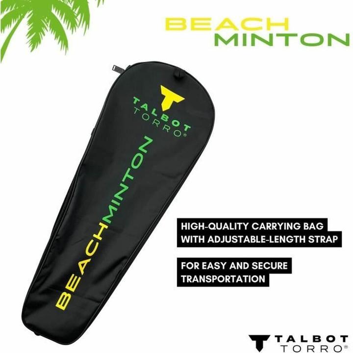 Actual product image Talbot Torro Beachminton set, colour: black-neon green Contents: 2 beachminton rackets, length: 125 mm, 2 small