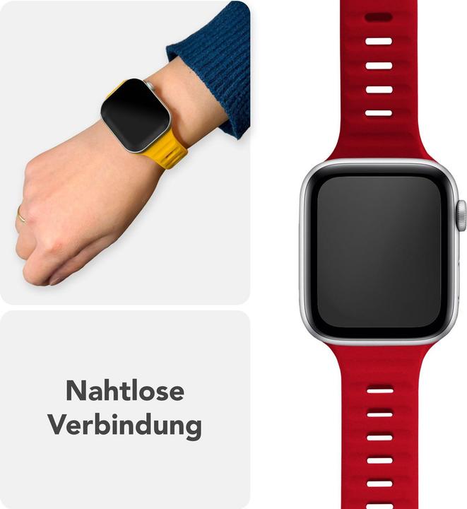 Produktbild Nalia Motion Silikon-Armband für Apple Watch, Sportarmband wasserfest - Soft, Flexibel & Langlebig (Silikon)
