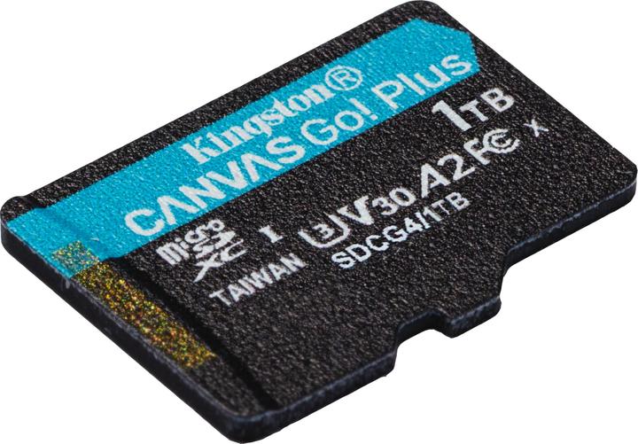 Produktbild Kingston Card Canvas Go Plus MicroSD +ADP 1TB (1000 GB, microSDXC, U3, UHS-I)