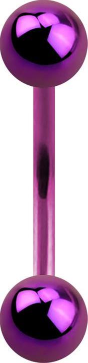 Image du produit Star Piercing Micro banane violette avec deux boules (sans laiton, Acier chirurgical 316L)