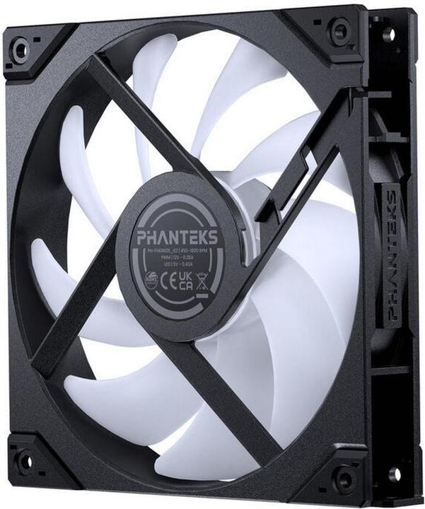 Actual product image Phanteks M25 Gen2 PWM D-RGB fan - Reverse Blade, 140mm, black (140 mm)