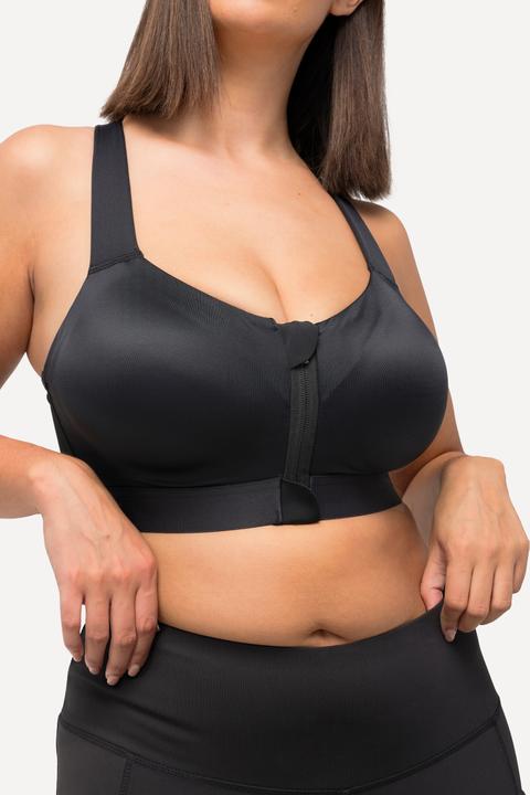 Produktbild Ulla Popken Sport-BH, ohne Bügel, Zipper, gekreuzte Träger (85 B)