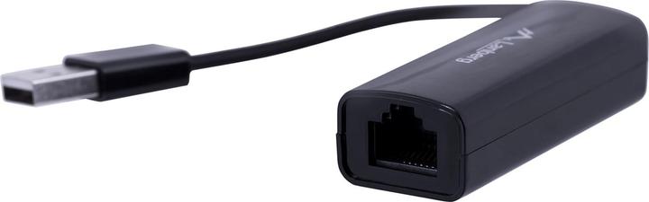 Actual product image Lanberg NC-0100-01 Cable Interface / Gender Adapter USB-A RJ-45 Black (USB, RJ45 (1x))