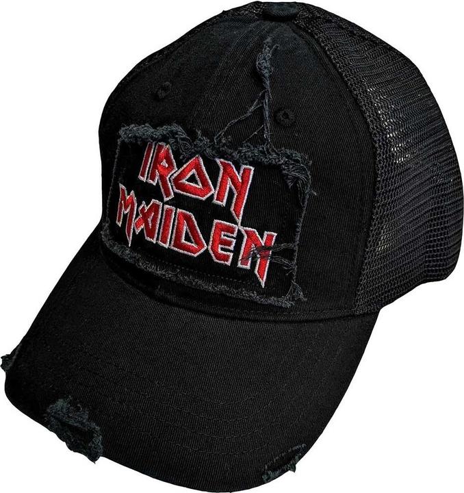 Iron Maiden Scuffed Logo Mesh-Back Cap