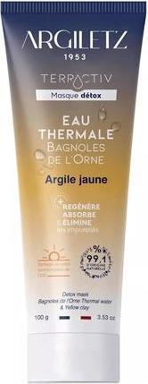 Argiletz Gesichts Maske "Terractiv"für reine Haut mit gelber Tonerde und Thermalwasser aus Bagnoles de l'Orn