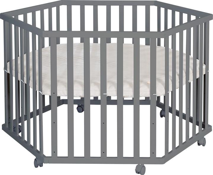 Roba Laufgitter 6-eckig Greyish gesteppt (118.50 cm, 103.50 cm, MDF)