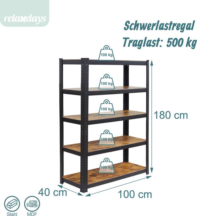 Produktbild Relaxdays Schwerlastregal