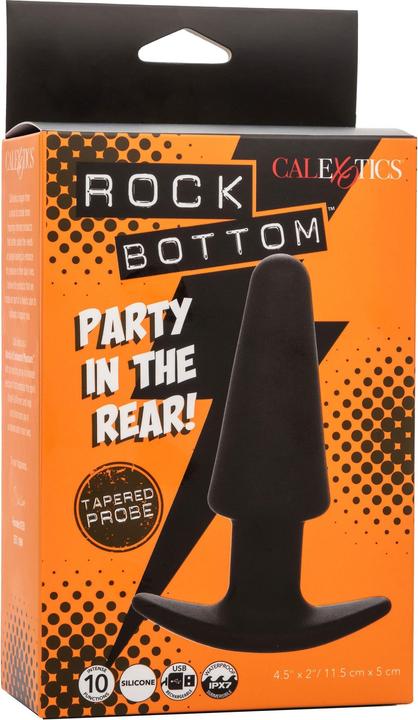 Produktbild CalExotics Rock Bottom Tapered Anal Plug 10 Vibraciones Silikon Schwarz
