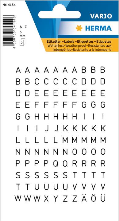 Produktbild HERMA Buchstaben Etiketten