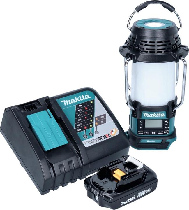 Actual product image Makita DMR 056 RA1 Battery radio 18 V FM DAB+ with lantern 360° torch IP65 + 1x battery 2.0 Ah + (DAB+, DAB, AM, FM, Bluetooth)
