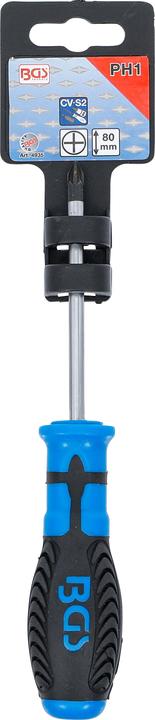 Produktbild BGS Schraubendreher Kreuzschlitz PH1 Klingenlänge 80 mm (Kreuzschlitz)
